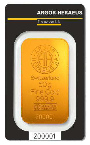 Investiční zlato Argor Heraeus 50 g | KHM