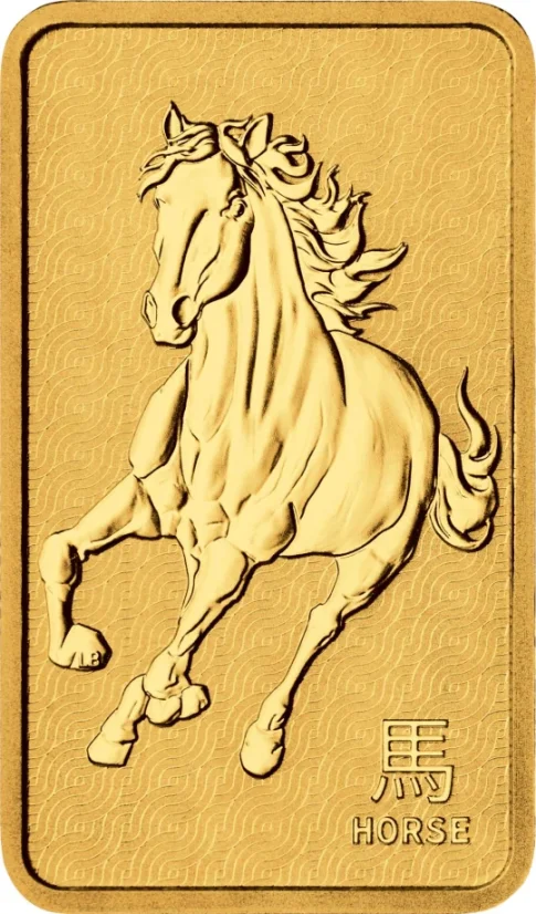 Investiční zlato 1 oz Lunar III Horse Gold Bar | Perth Mint | 2026 | KHM