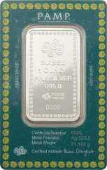1 oz Diwali Lakshmi & Rangoli Silver Bar | PAMP | KHM