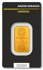 Investiční zlato Argor Heraeus 10 g | KHM