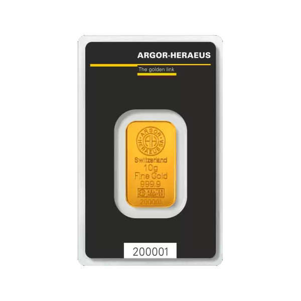 Investiční zlato 10g Gold Bar | Argor-Heraeus | Kinebar | KHM