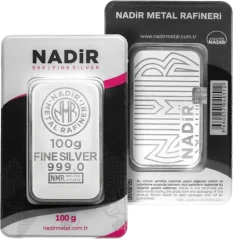 100g Silver Bar | Nadir Metal Rafineri | Minted | KHM