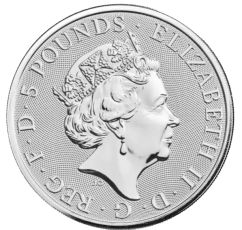 2 oz Queen's Beasts White Lion Silver Coin (2020) | KHM