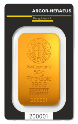 Investiční zlato Argor Heraeus 50 g | KHM