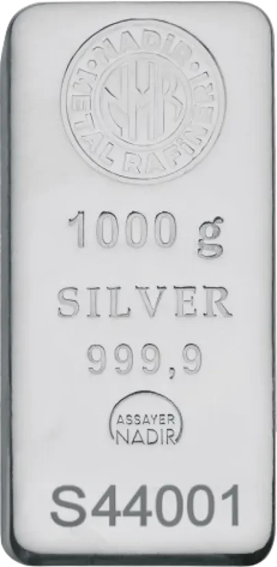 1000g Silver Bar | Nadir Metal Rafineri | KHM