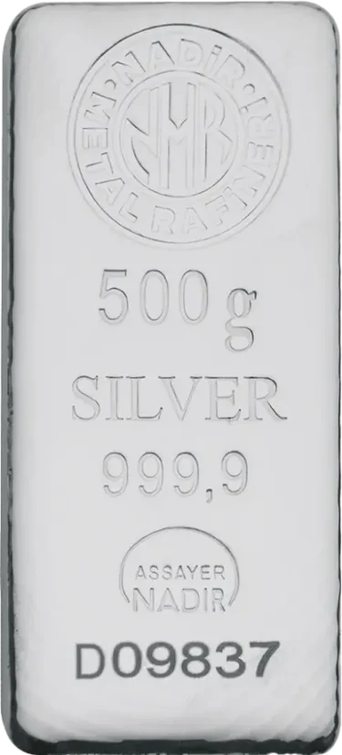 500g Silver Bar | Nadir Metal Rafineri | KHM
