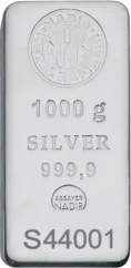 1000g Silver Bar | Nadir Metal Rafineri | KHM
