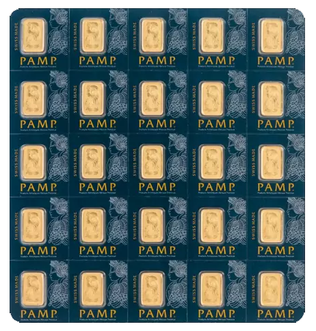 Investiční zlato 25 x 1g PAMP Multigram Gold Bar | KHM