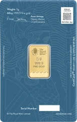 5g Britannia Gold Bar | Royal Mint | KHM