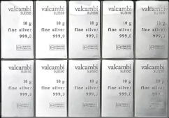 Investiční stříbro 10 x 10 g CombiBar® | Silver | Valcambi | KHM