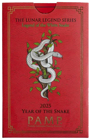 Investiční zlato 1 OZ 31.1 g Lunar White Snake Gold Bar | 2025 | KHM