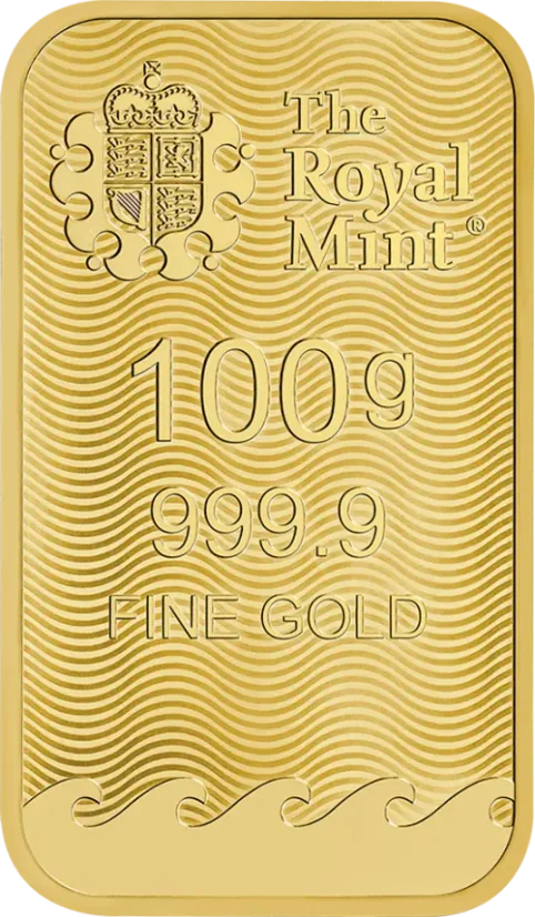 100g Britannia Gold Bar | Royal Mint | KHM