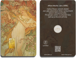 Finecard - Alfons Mucha - Čtvero ročních období - Limitovaná zlatá edice | KHM