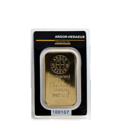 Investiční zlato 50g Gold Bar | Argor-Heraeus | Kinebar | KHM