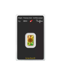 Investiční zlato 2g Gold Bar | Argor-Heraeus | Kinebar | KHM