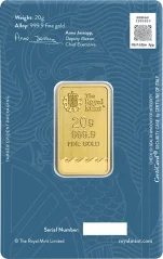 20g Britannia Gold Bar | Royal Mint | KHM
