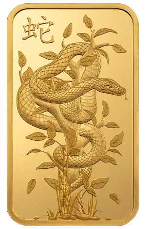 Investiční zlato 1 OZ 31.1 g Lunar White Snake Gold Bar | 2025 | KHM