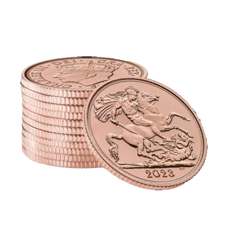 Pamětní zlatá mince, 0.5 GBP Half Sovereign Coronation Charles III Gold Coin | 2023 | KHM