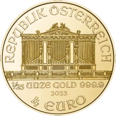 Zlatá mince 4EUR Wiener Philharmoniker 1/25 OZ | KHM