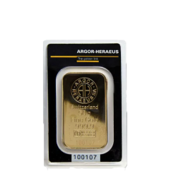 Investiční zlato 50g Gold Bar | Argor-Heraeus | Kinebar | KHM