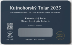 Finecard - Kutnohorský Tolar 2025 - Limitovaná stříbrná edice | KHM