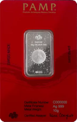 Investiční stříbro 10g PAMP Lunar Legends Azure Dragon Silver Bar | 2024 | KHM