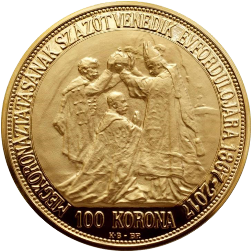 Zlatá 100 koruna k 150. výročí korunovace Františka Josefa I. – 2017