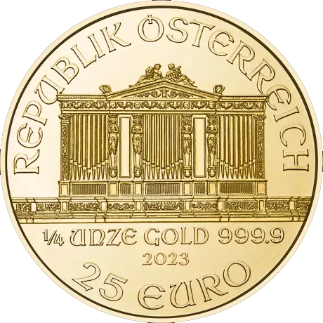 Zlatá mince 25EUR Wiener Philharmoniker 1/4 OZ | KHM