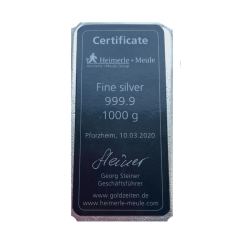 Investiční stříbro Heimerle Meule 1000 g | KHM