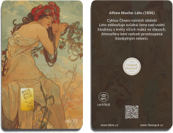 Finecard - Alfons Mucha - Čtvero ročních období - Limitovaná zlatá edice | KHM