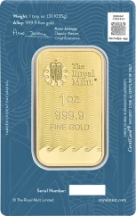 1 oz Britannia Gold Bar | Royal Mint | KHM