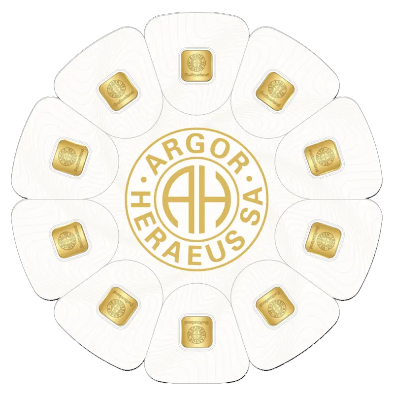 Investiční zlato 10 x 1g Gold Bars GoldSeed | Argor-Heraeus | KHM