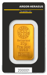 Investiční zlato Argor Heraeus 20 g | KHM