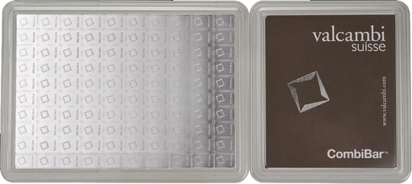 Investiční stříbro 100 x 1 g CombiBar® | Silver | Valcambi | KHM