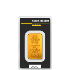 Investiční zlato 20g Gold Bar | Argor-Heraeus | Kinebar | KHM