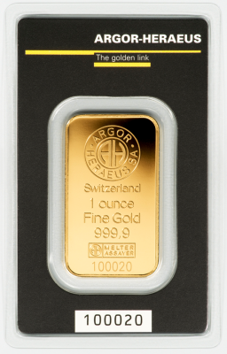 Investiční zlato Argor Heraeus 1OZ 31.1 g | Kinebar | KHM