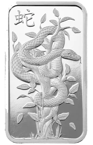 10g Lunar Legends White Snake Silver Bar | PAMP | 2025 | KHM