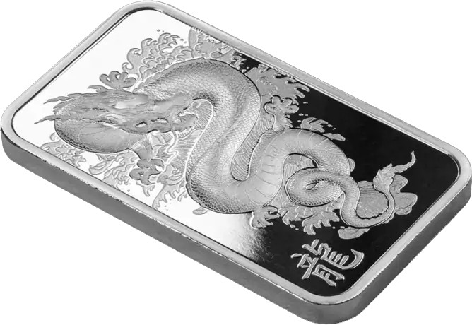Investiční stříbro 10g PAMP Lunar Legends Azure Dragon Silver Bar | 2024 | KHM