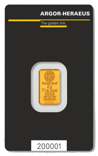 Investiční zlato Argor Heraeus 2 g | KHM