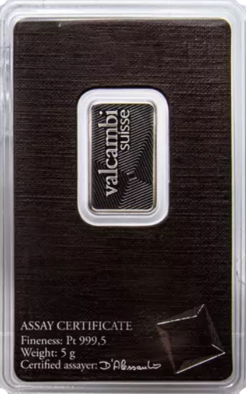 5g Platinum Bar | Valcambi | KHM