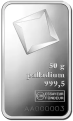50g Palladium Bar | Valcambi | KHM
