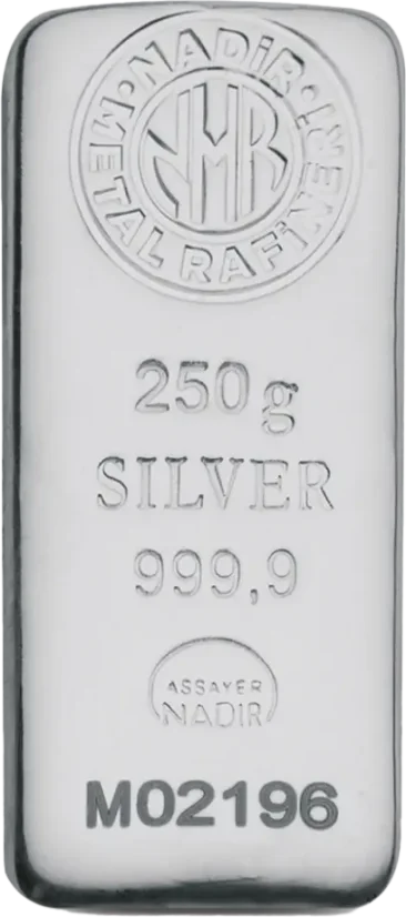 250g Silver Bar | Nadir Metal Rafineri | KHM 250g Silver Bar | Nadir Metal Rafineri | KHM