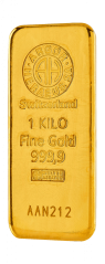 Zlatý slitek Argor Heraeus 1000 g | KHM
