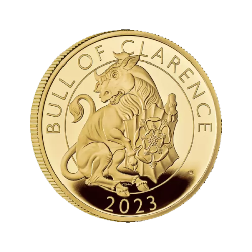 1 oz Tudor Beasts The Bull of Clarence Gold Coin | Proof | 2023 | KHM