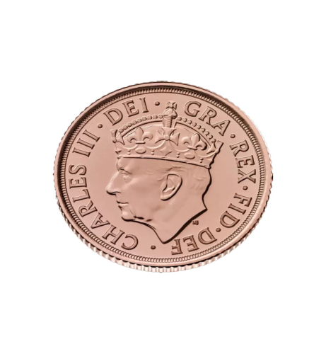 Pamětní zlatá mince, 0.5 GBP Half Sovereign Coronation Charles III Gold Coin | 2023 | KHM