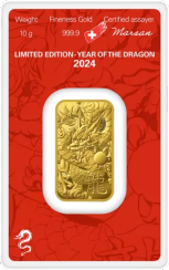 Investiční zlato 10g Gold Bar | Argor-Heraeus | Year Of The Dragon | 2024| KHM