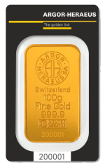 Investiční zlato Argor Heraeus 100 g | KHM