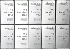 Investiční stříbro 10 x 10 g CombiBar® | Silver | Valcambi | KHM