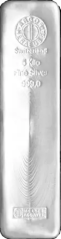 5 Kilo Silver Bar | různí výrobci | LBMA | KHM