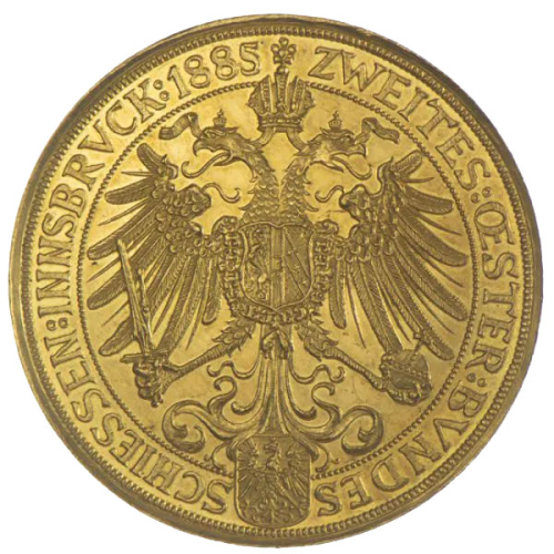 4 Dukát 1885 II. Öst. Bundesschießen in Innsbruck | KHM